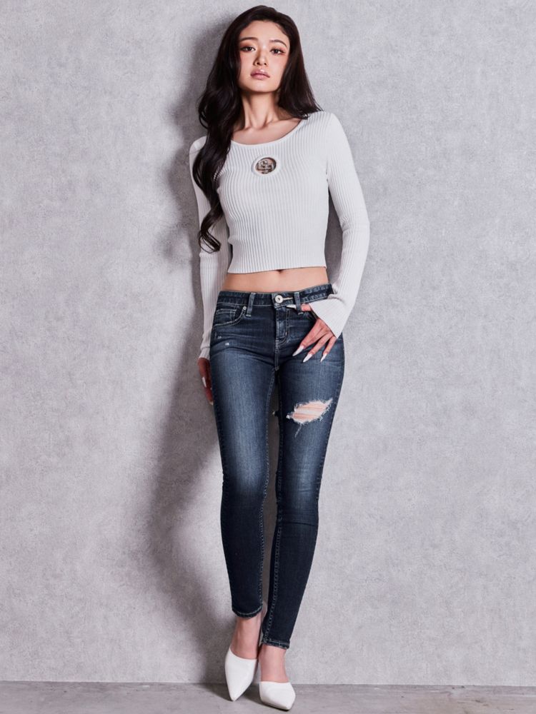 GYDA GG bijou MOLD long sleeveニットトップス