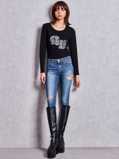 GYDA GY bijou long sieeve トップス