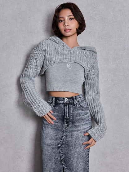 GYDA GGアンサンブルニットパーカー