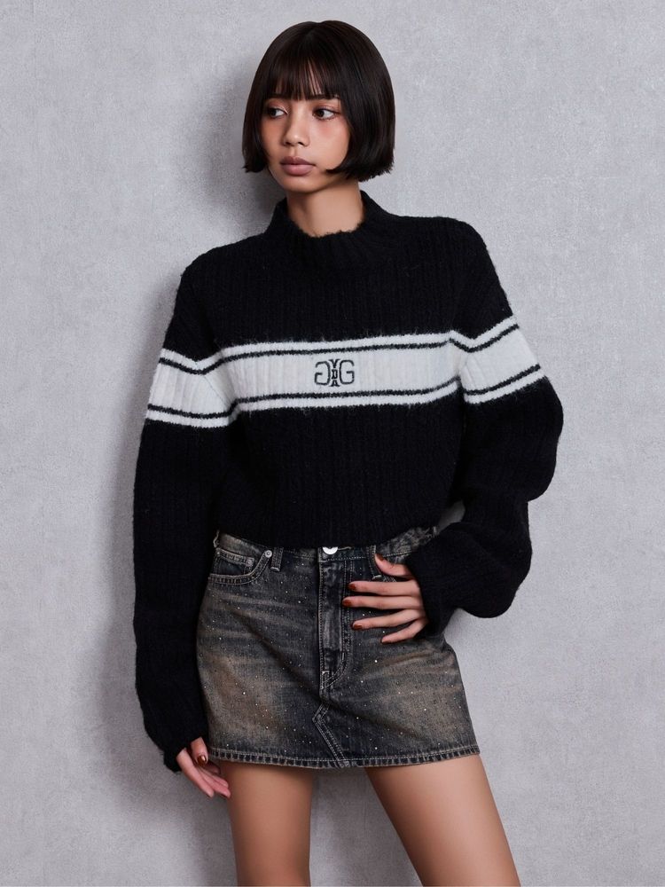 GYDA Symmetry GYDA リブニットトップス