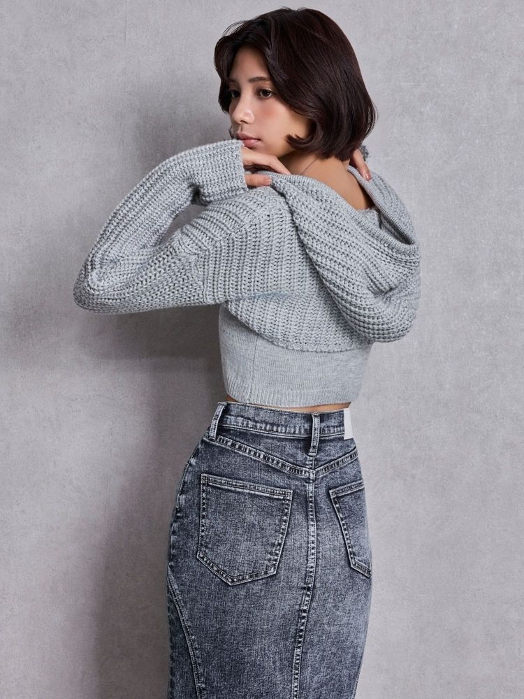 GYDA GGアンサンブルニットパーカー