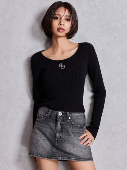GYDA GGプレートlong sleeveニットトップス