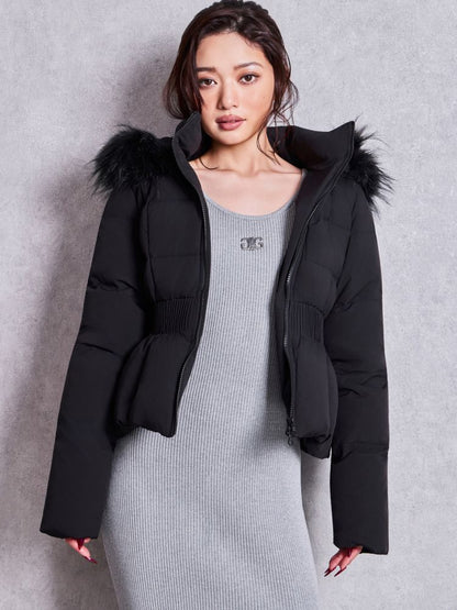 GYDA Symmetry GYDA プレート long sleeve ニットロングワンピース