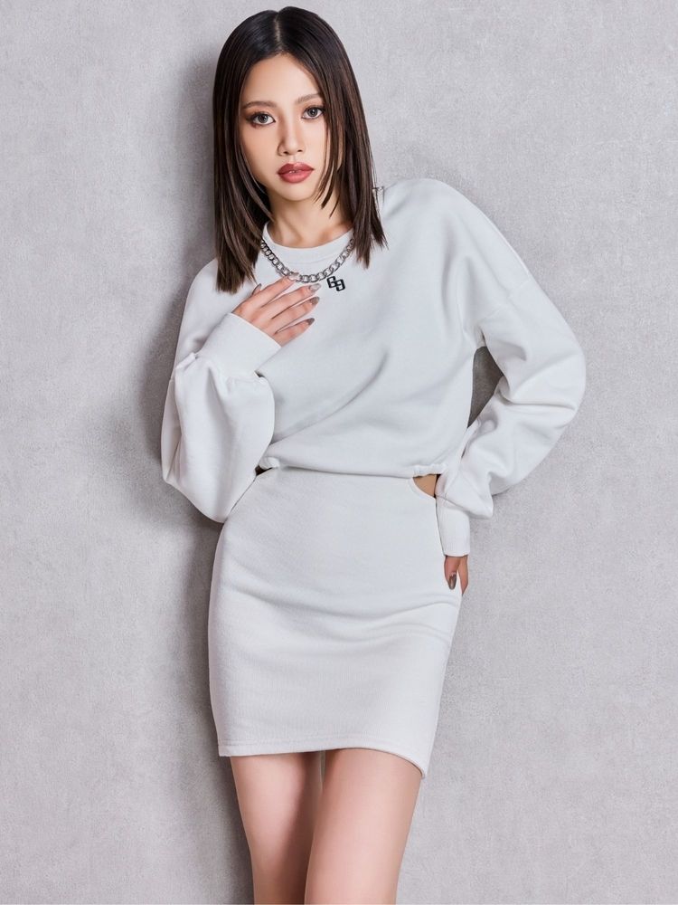 GYDA SIDE OPEN CHAIN GGスウェットワンピース