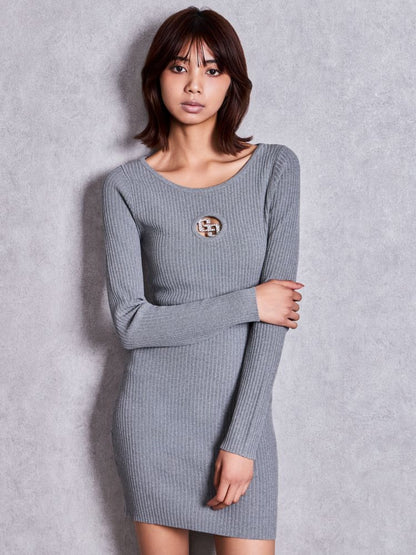 GYDA GG bijou MOLD long sleeve ニットワンピース
