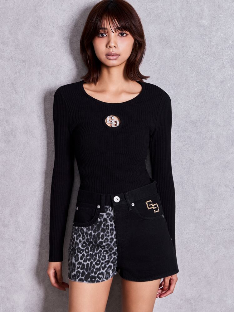 GYDA GG bijou MOLD long sleeveニットトップス