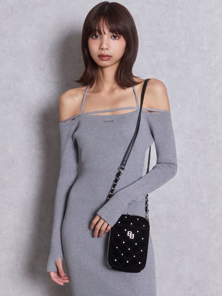GYDA GG ベロア bijou quilting ミニショルダーBAG