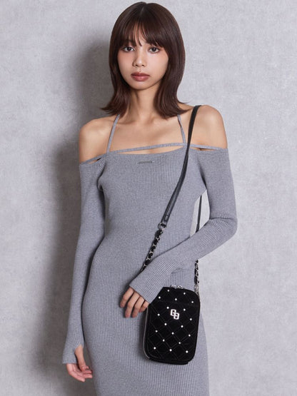 GYDA GG ベロア bijou quilting ミニショルダーBAG