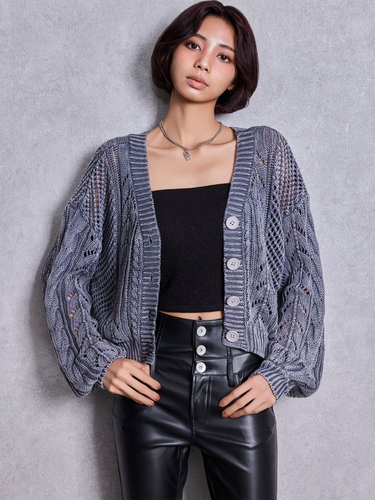 GYDA 2WAY メッシュブリーチニットトップス