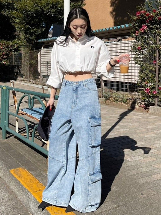 EVRIS ボリュームカーゴデニムパンツ
