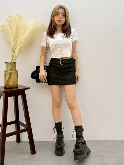EVRIS ドットSUNNYショートTシャツ