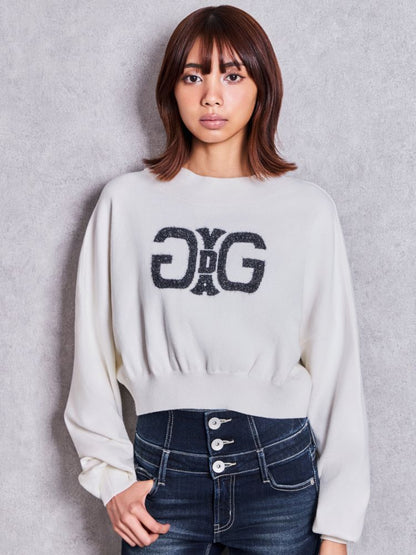 GYDA Symmtey GYDA インターシャニットトップス