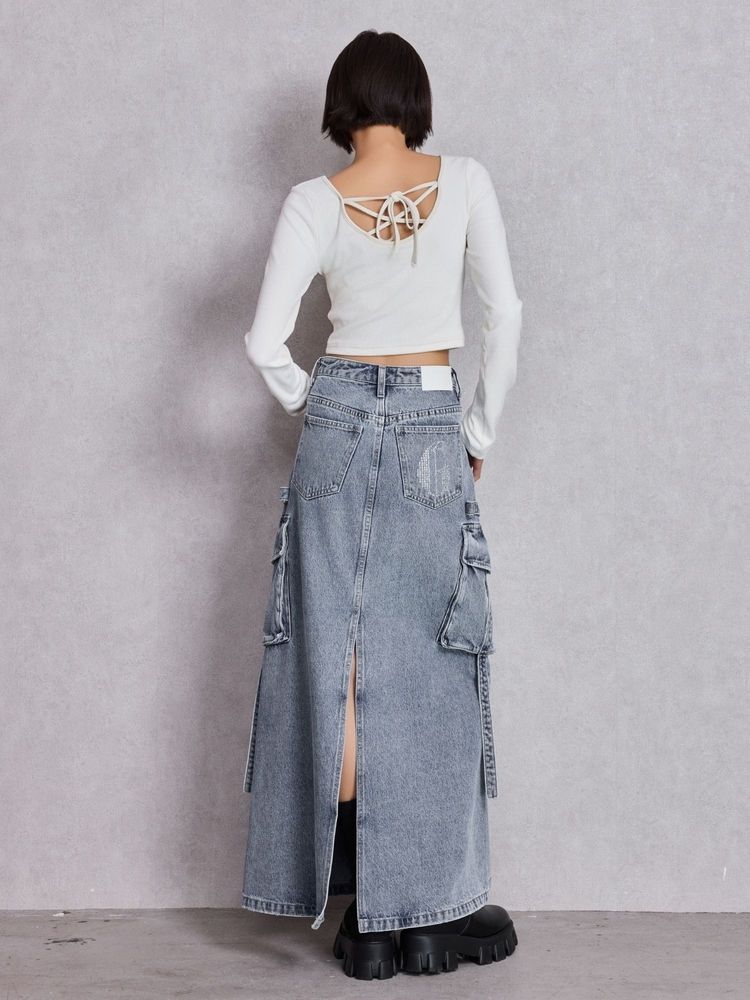 GYDA 2WAY レースアップラメテレコトップス