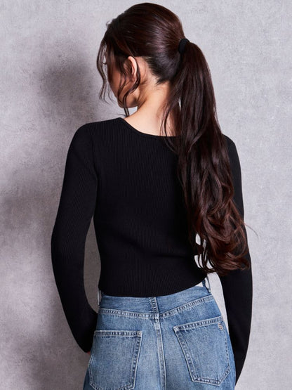 GYDA Symmetry GYDA プレート long sleeve ニットトップス