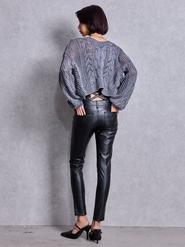 GYDA 2WAY メッシュブリーチニットトップス