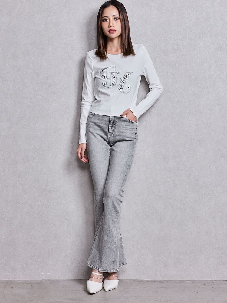 GYDA GY bijou long sleeve トップス