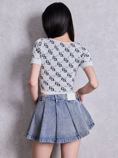 GYDA GG jacquard ラメニットTOPS