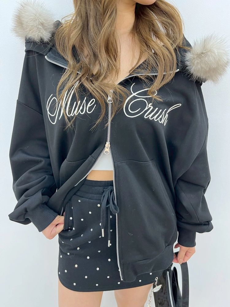 EVRIS オーバーサイズZIP UP フーディー