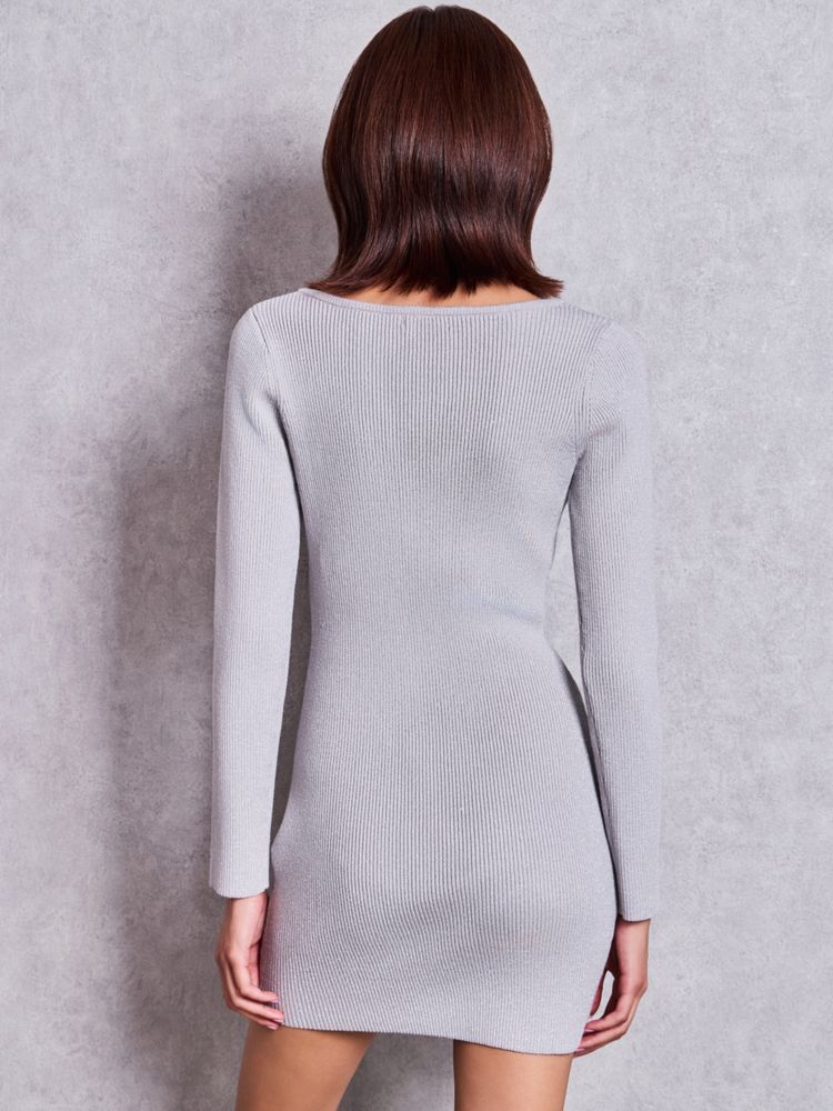 GYDA Symmetry GYDA プレート long sleeve ニットワンピース