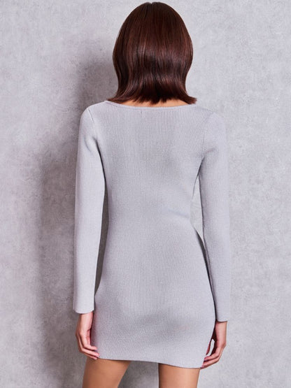 GYDA Symmetry GYDA プレート long sleeve ニットワンピース