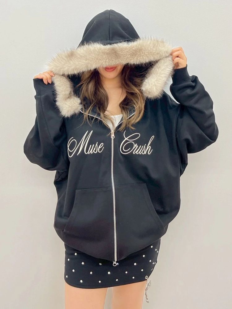 EVRIS オーバーサイズZIP UP フーディー
