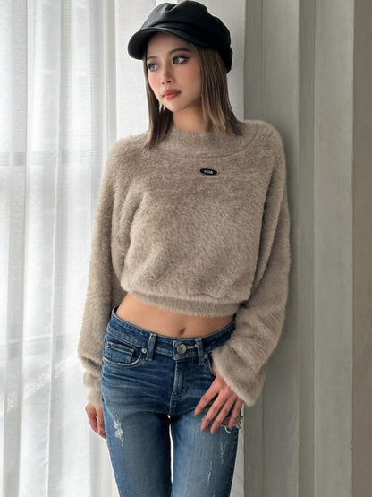 GYDA プレートシャギーニットトップス