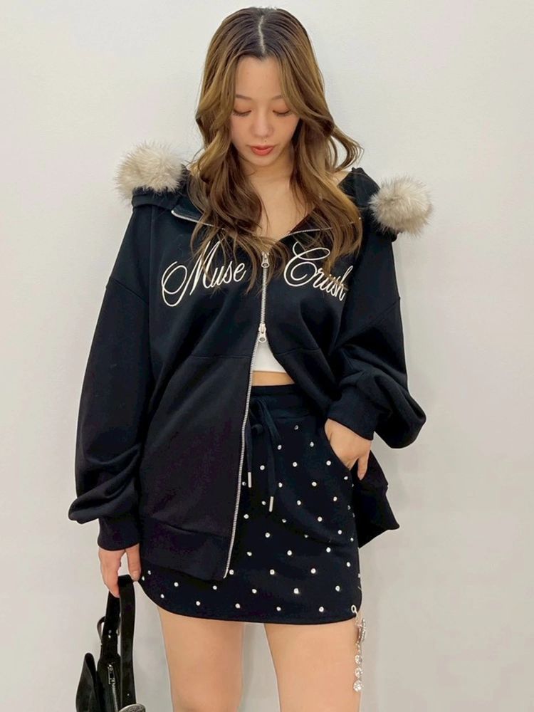 EVRIS オーバーサイズZIP UP フーディー