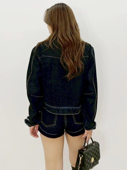 EVRIS マイクロミニスタッズデニムショートパンツ