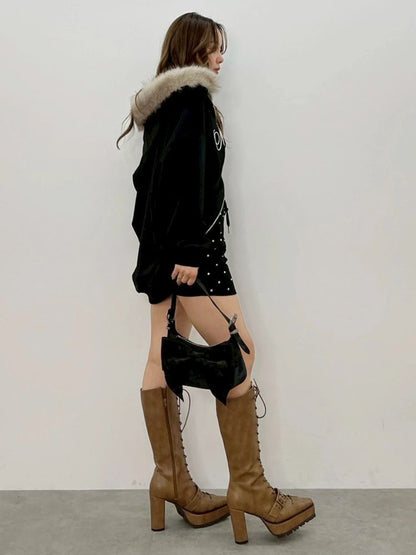 EVRIS オーバーサイズZIP UP フーディー