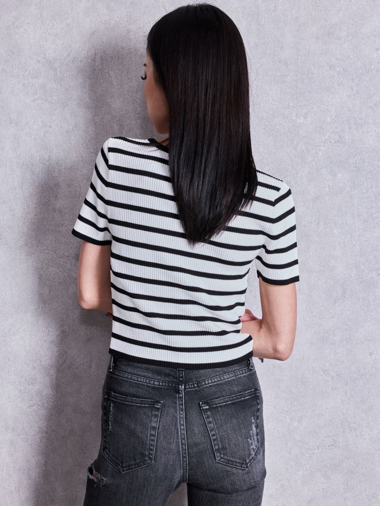 GYDA Symmetry GYDA プレートハーフスリーブニットTOPS
