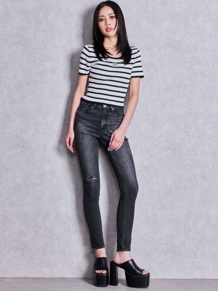 GYDA Symmetry GYDA プレートハーフスリーブニットTOPS