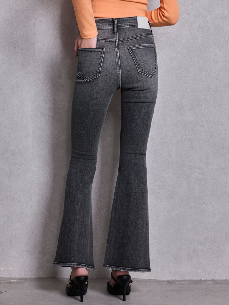 GYDA ハイウエストbijou フレアデニムパンツ