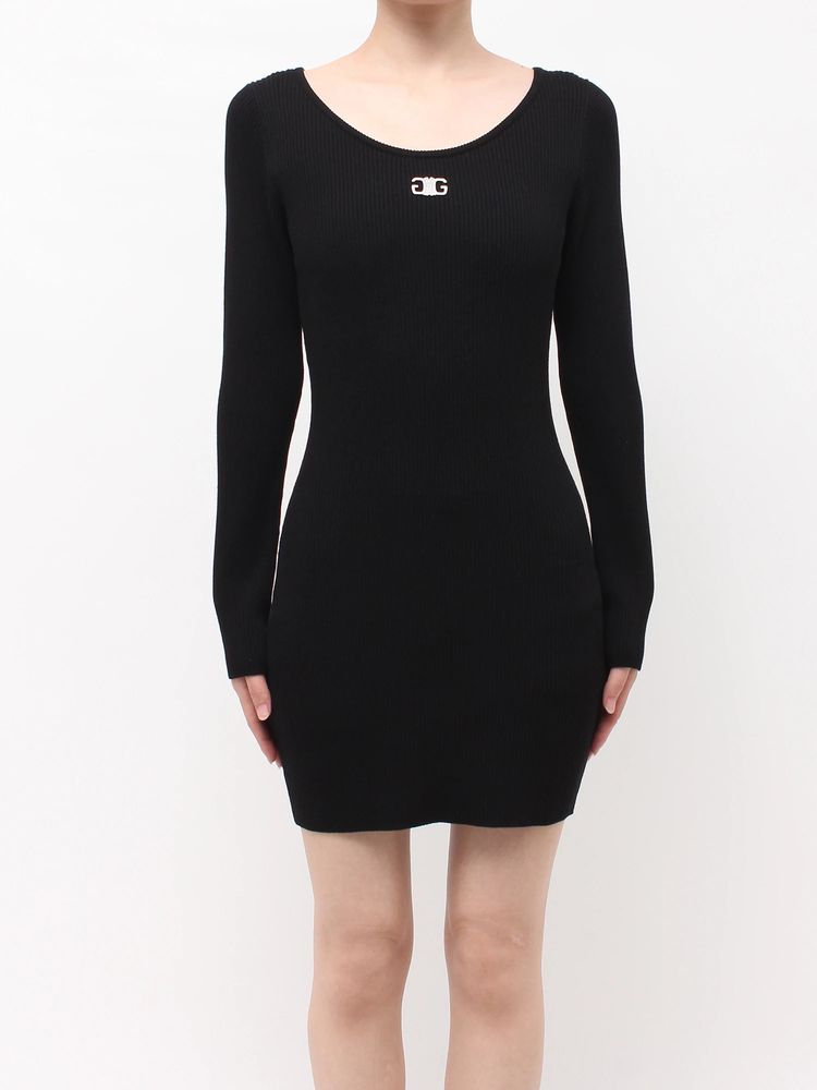 GYDA Symmetry GYDA プレート long sleeve ニットワンピース