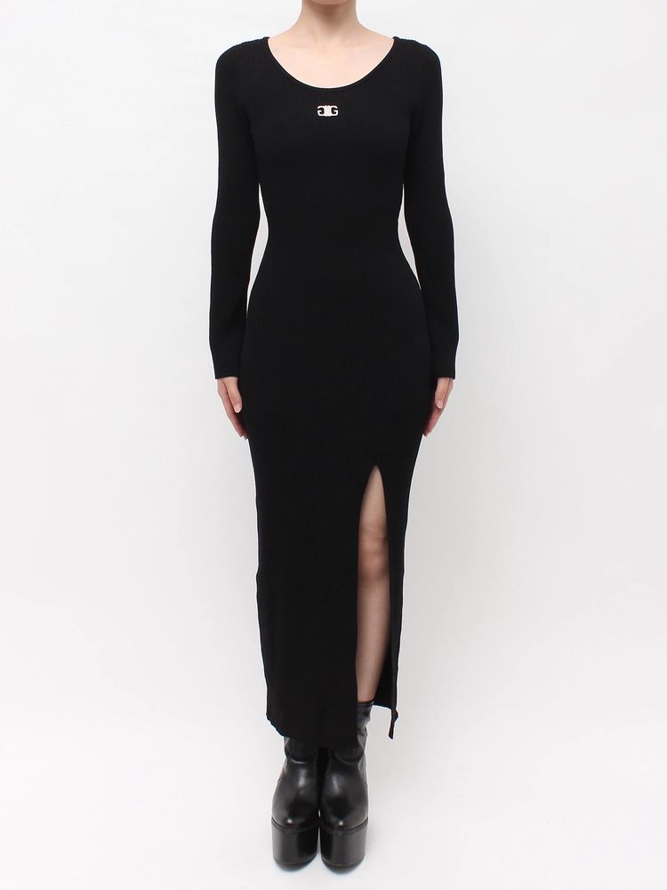 GYDA Symmetry GYDA プレート long sleeve ニットロングワンピース