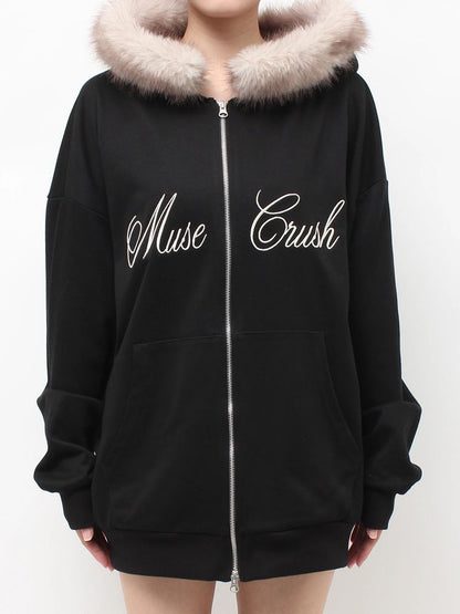 EVRIS オーバーサイズZIP UP フーディー