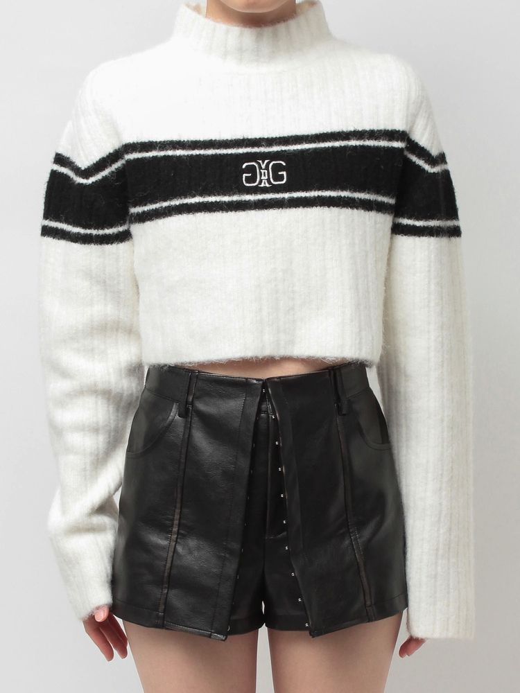 GYDA Symmetry GYDA リブニットトップス