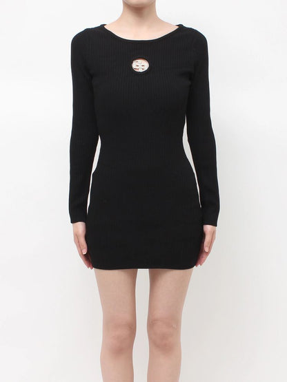 GYDA GG bijou MOLD long sleeve ニットワンピース