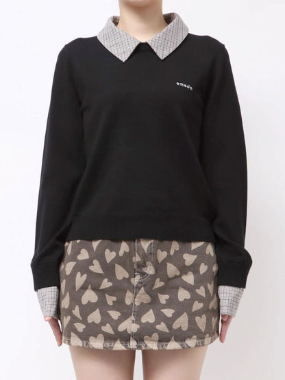 EMODA レイヤードシャツニット