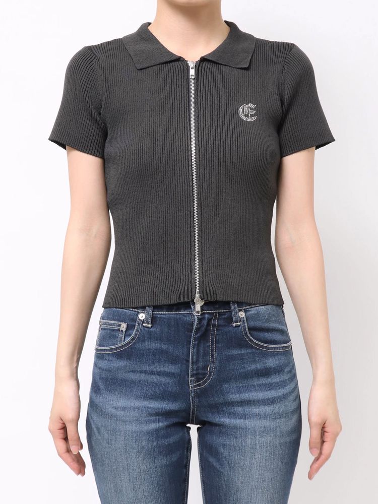EVRIS ZIP ニットトップス