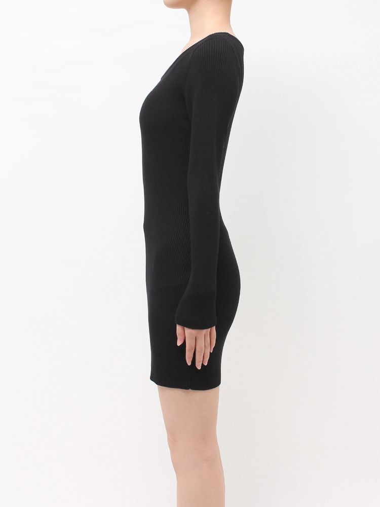 GYDA Symmetry GYDA プレート long sleeve ニットワンピース