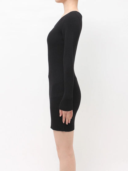 GYDA Symmetry GYDA プレート long sleeve ニットワンピース