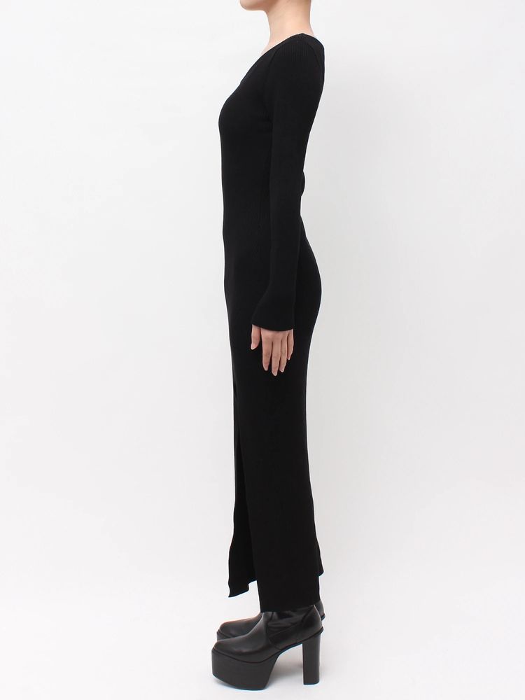 GYDA Symmetry GYDA プレート long sleeve ニットロングワンピース
