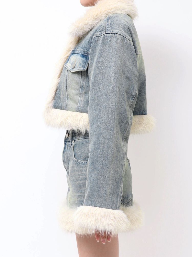 EMODA FAUXファードッキングショートジャケット