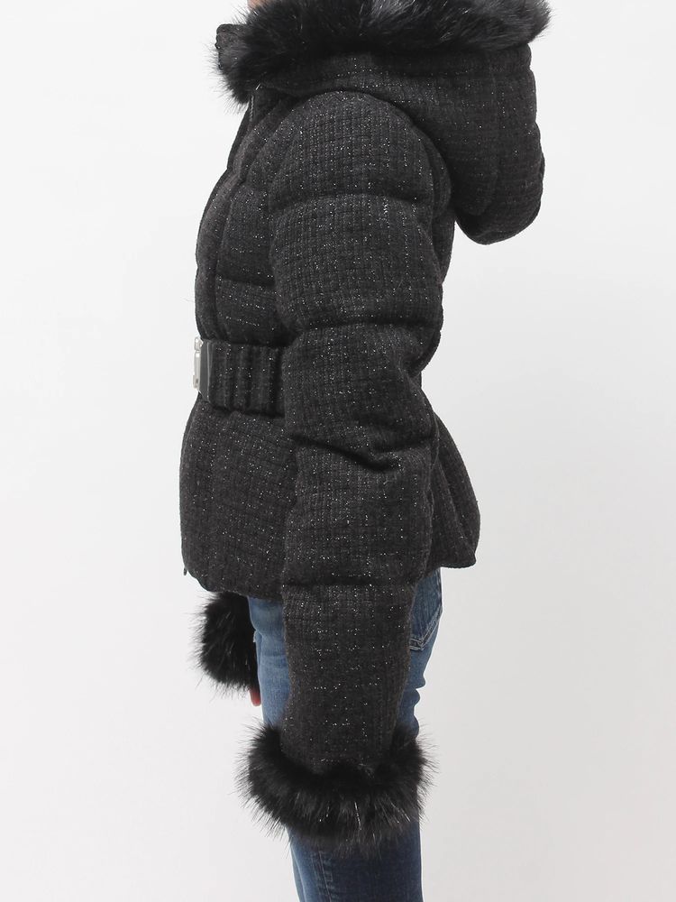 GYDA GG ベルト付き lame tweed ショートダウンコート