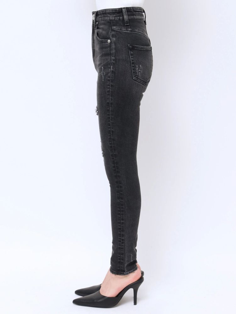 GYDA H/W thigh high ダメージデニムパンツ