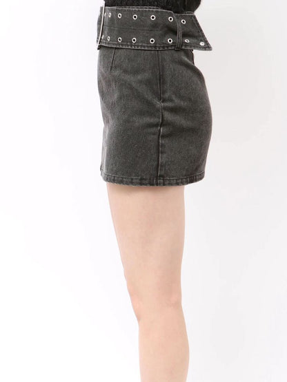 EVRIS タイトワイドベルトミニスカート