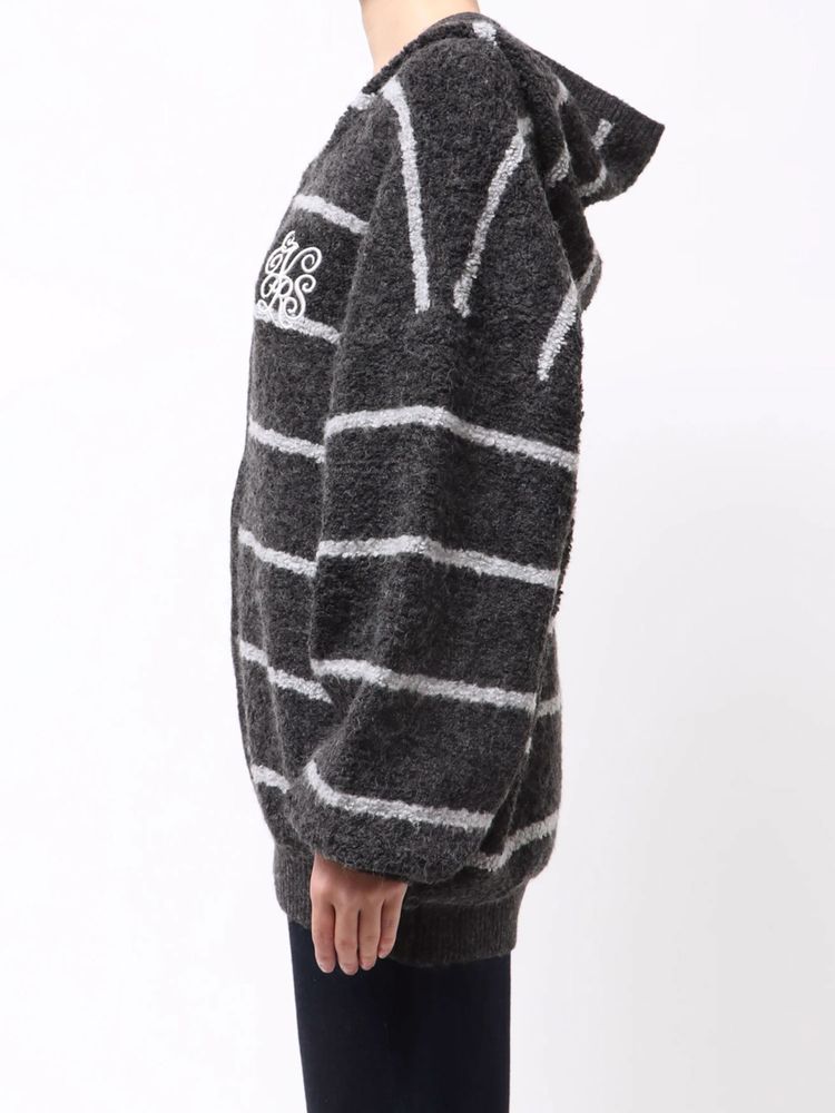 EVRIS オーバーサイズフードニットトップス