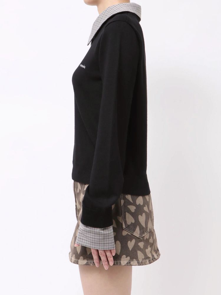 EMODA レイヤードシャツニット