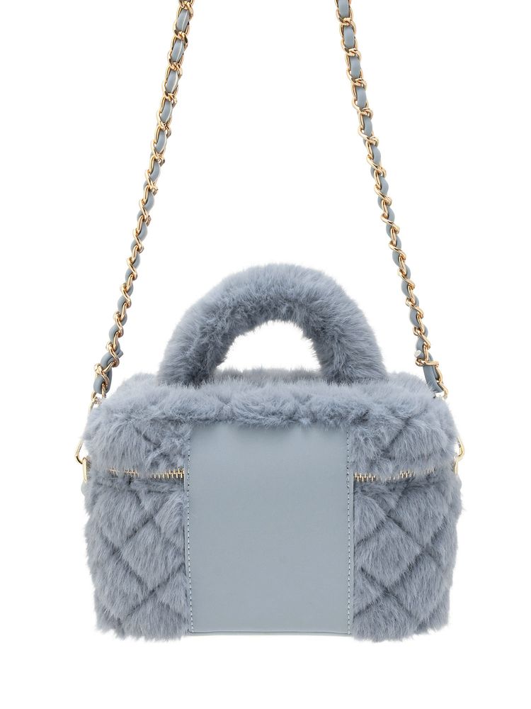 EVRIS フェイクファーキルティングバニティーBAG