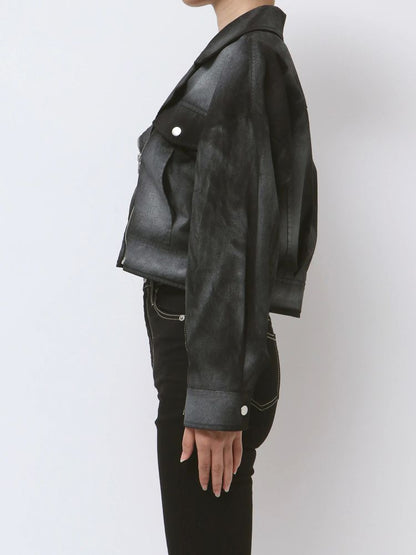 GYDA Paintショートライダースジャケット